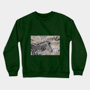 Namibia. Etosha National Park. Zebra. Crewneck Sweatshirt